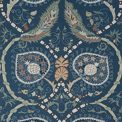 Thibaut Lewis Wallpaper in Navy and Teal