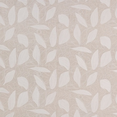 Veronique de Soultrait Foliage Indoor Embroidered Fabric in Natural