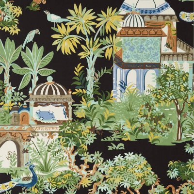 Thibaut Mystic Garden Wallpaper in Black