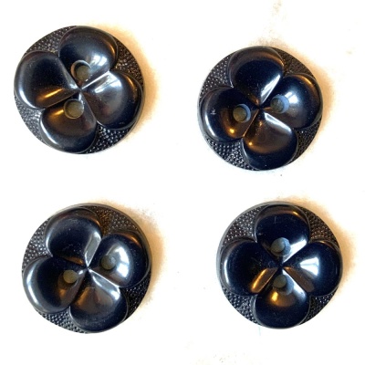 Vintage Navy Petal Buttons