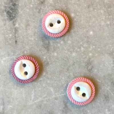 Vintage Pink/White Buttons