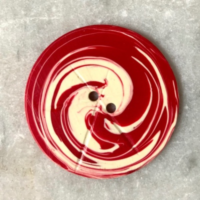 Large Vintage Swirly Red Buttons