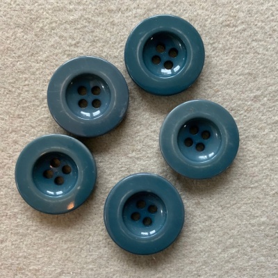 Vintage Teal Buttons. Set of 5