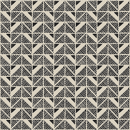 Anna French Bloomsbury Square Wallpaper in Black