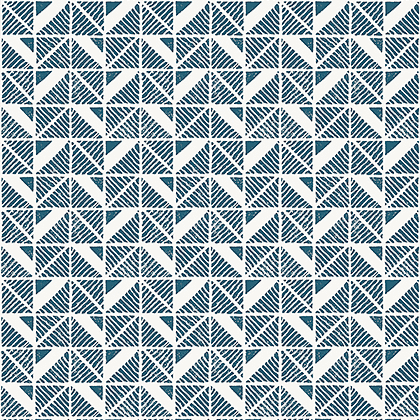 Anna French Bloomsbury Square Wallpaper in Blue