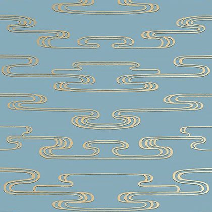 Anna French Cloudwater  Wallpaper in Metallic Gold on Mineral