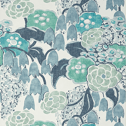 Anna French Laura  Wallpaper in Blue