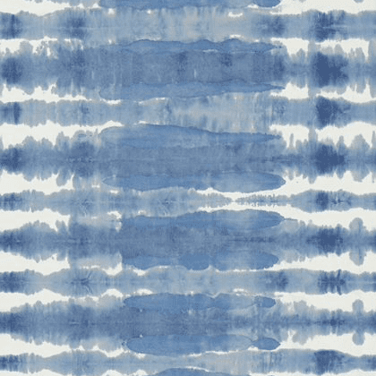 Anna French Margate Wallpaper in Blue on White
