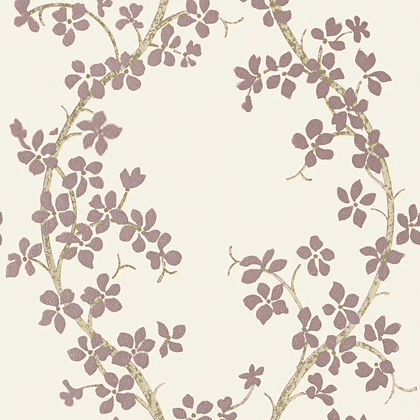 Anna French St Albans Grove Wallpaper in Pink on Ivory