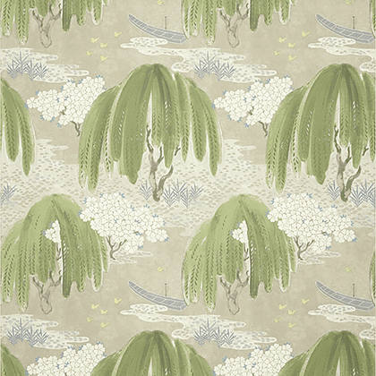 Anna French Willow Tree Wallpaper in Beige