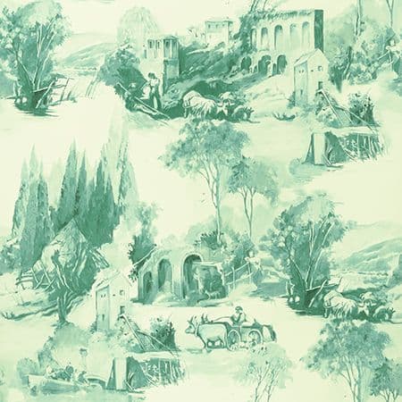 Clarke & Clarke Anastacia Wallpaper in Jade