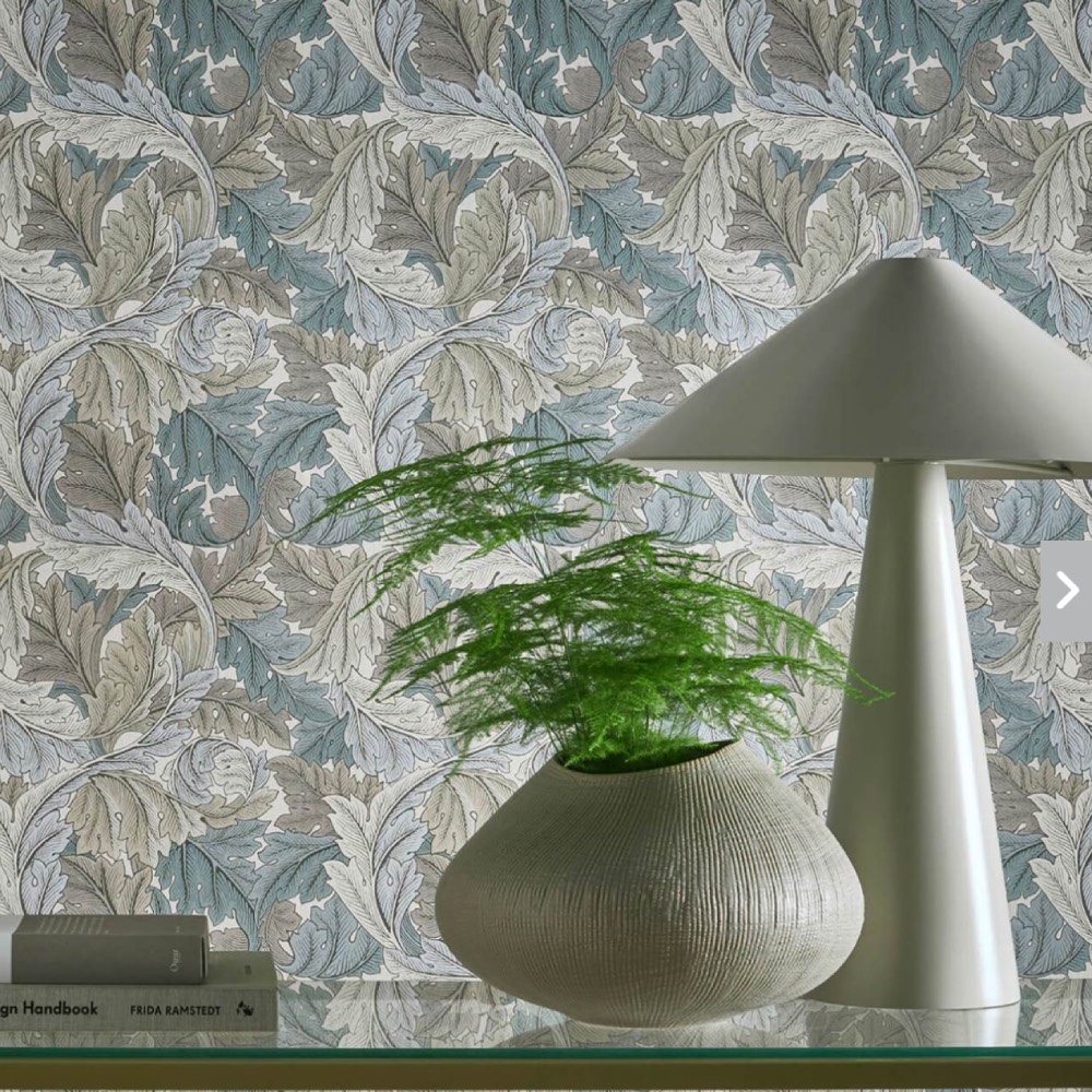 Clarke & Clarke Acanthus Wallpaper in Sage