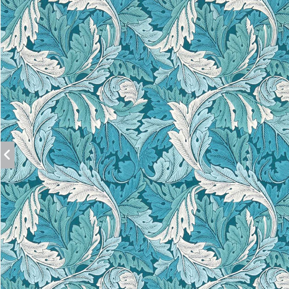 Clarke & Clarke Acanthus Wallpaper in Teal