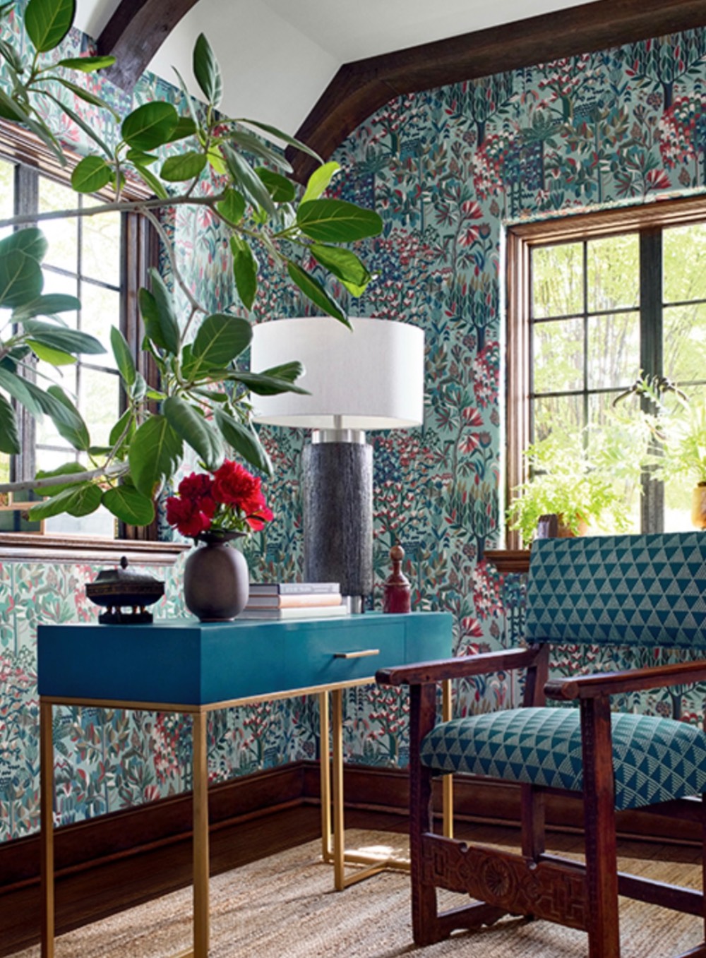 Thibaut Alpine Wallpaper in Tapestry