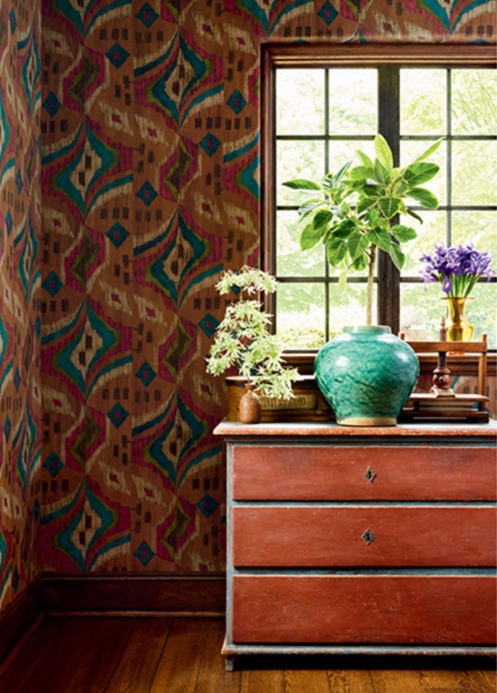 Thibaut Artisan Wallpaper in Ochre