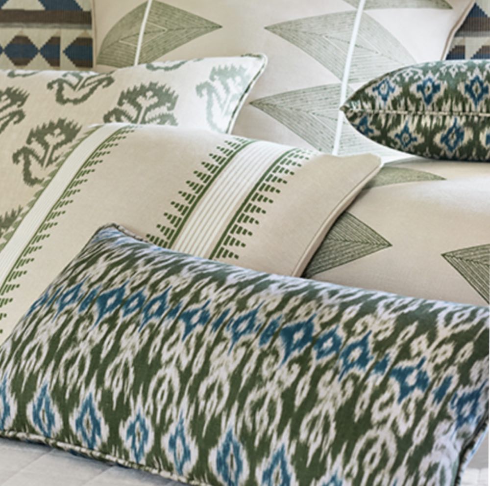 Thibaut Atlas Ikat Fabric in Birch