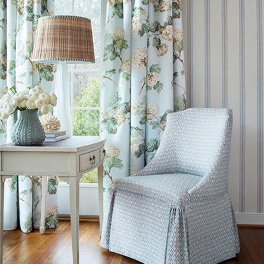 Anna French Beckley Stripe Wallpaper in Blue