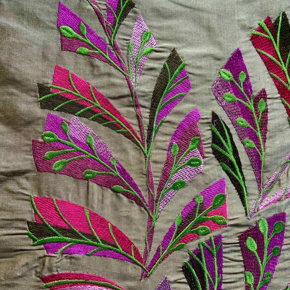 Designers Guild Delacroix Embroidered Silk in Fuchsia