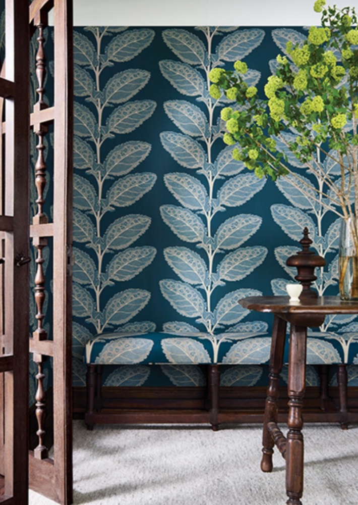 Thibaut Lacinato Wallpaper in Wild Sage