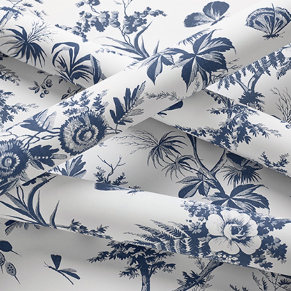 Anna French Newlands Toile Wallpaper in Soft Blue