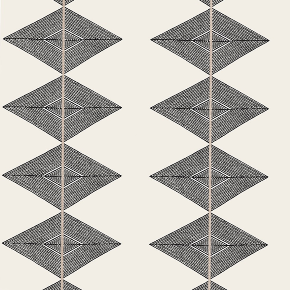 Thibaut Reflection Wallpaper in Basalt Black