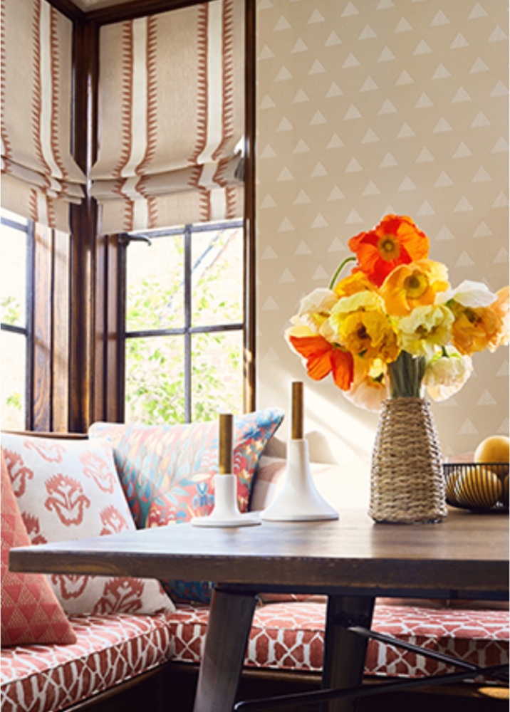 Thibaut Ridge Wallpaper in Sunbaked