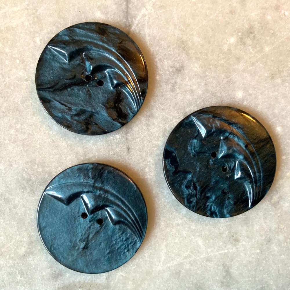 Vintage Teal Petal Buttons