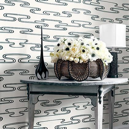 Anna French Cloudwater  Wallpaper in Black