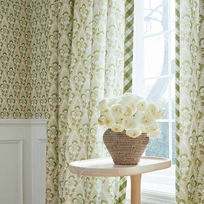 Anna French Cornwall Wallpaper in Green and Beige (6)