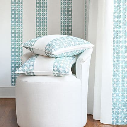 Anna French Fairmont Stripe Wallpaper in Teal