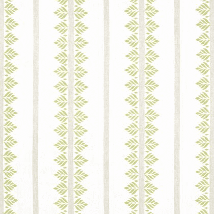 Anna French Fern Stripe Linen in Green