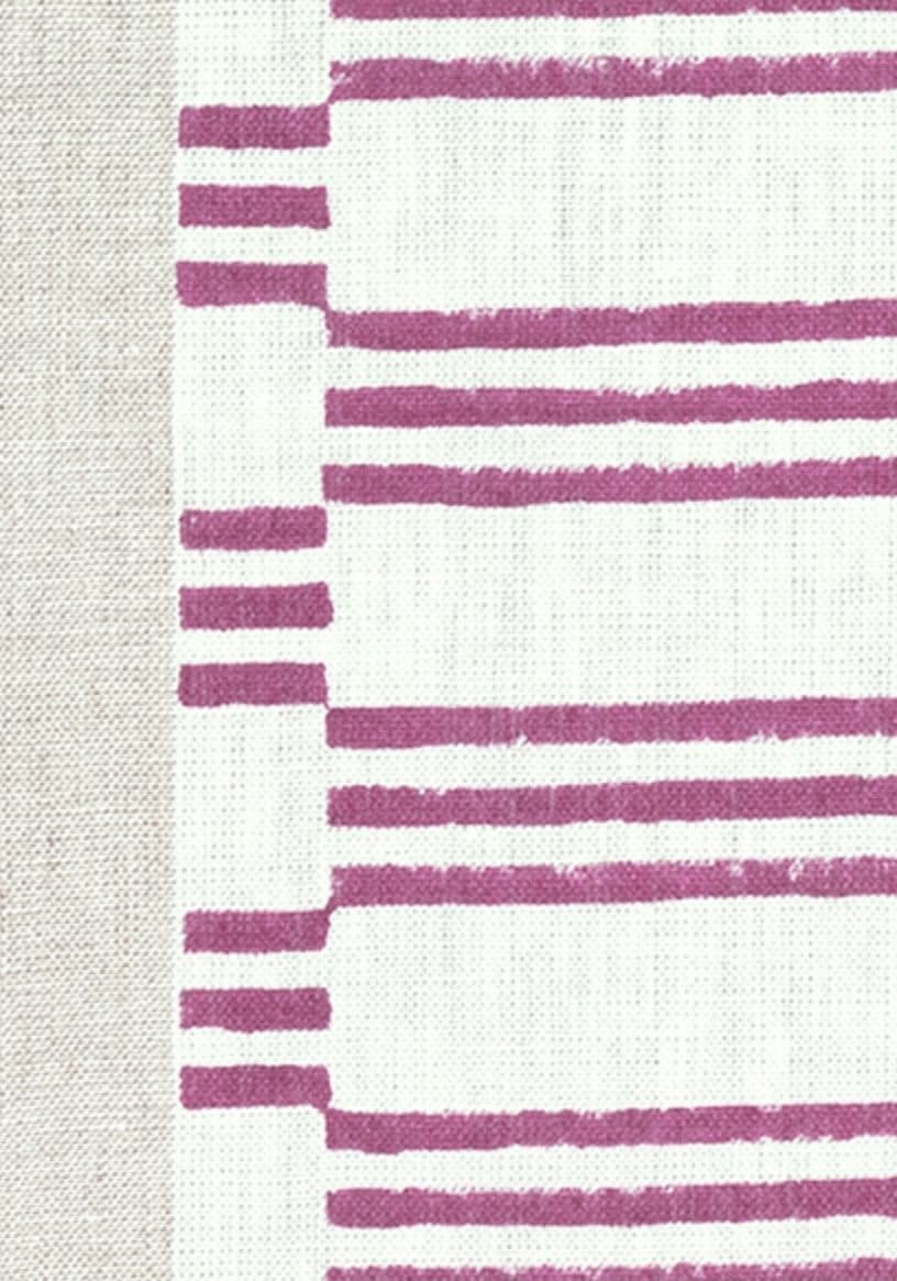 Anna French Japonic Stripe Linen in Fuchsia