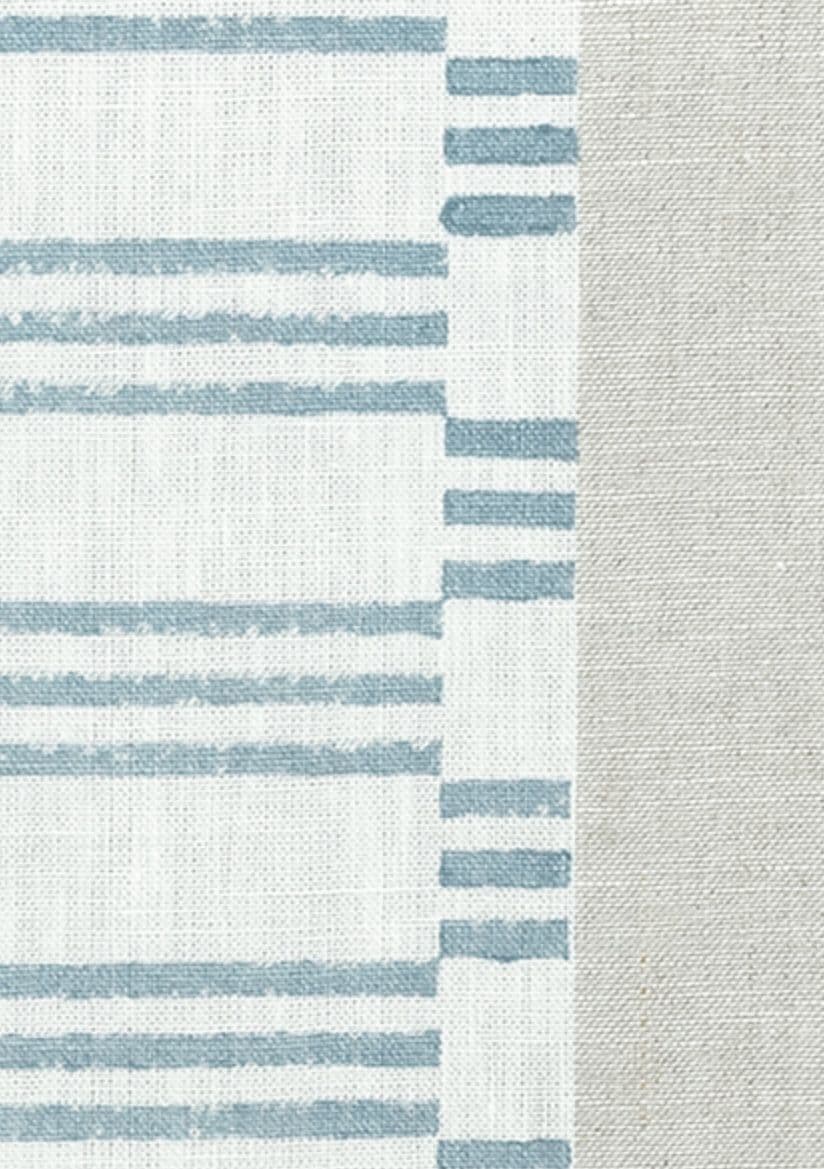 Anna French Japonic Stripe Linen in Robins Egg