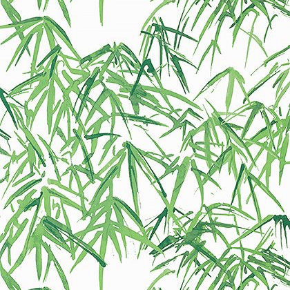 Anna French Kyoto Leaves Wallpaper in Emerald Green