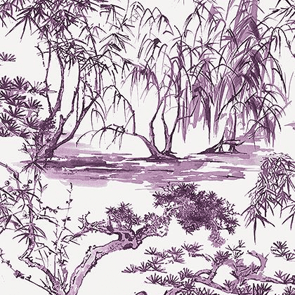 Anna French Kyoto Wallpaper in Eggplant