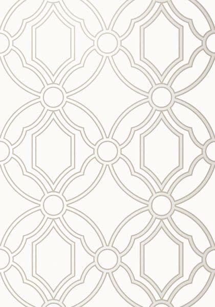 Anna French Roscoe Wallpaper in Pearl