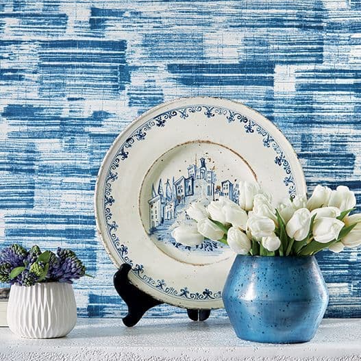Anna French Shadows Wallpaper in Navy