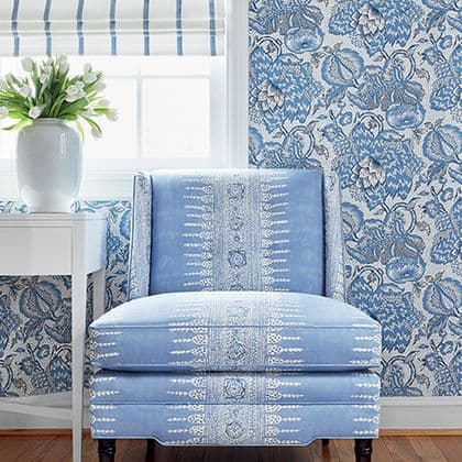 Anna French Westmont Wallpaper in Spa Blue