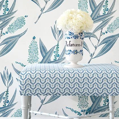 Anna French Winter Bud Wallpaper in Teal
