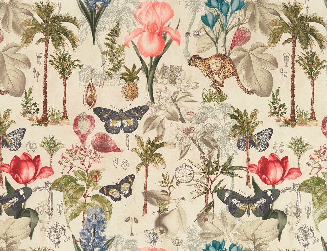 Clarke and Clarke Botany Fabric in Summer