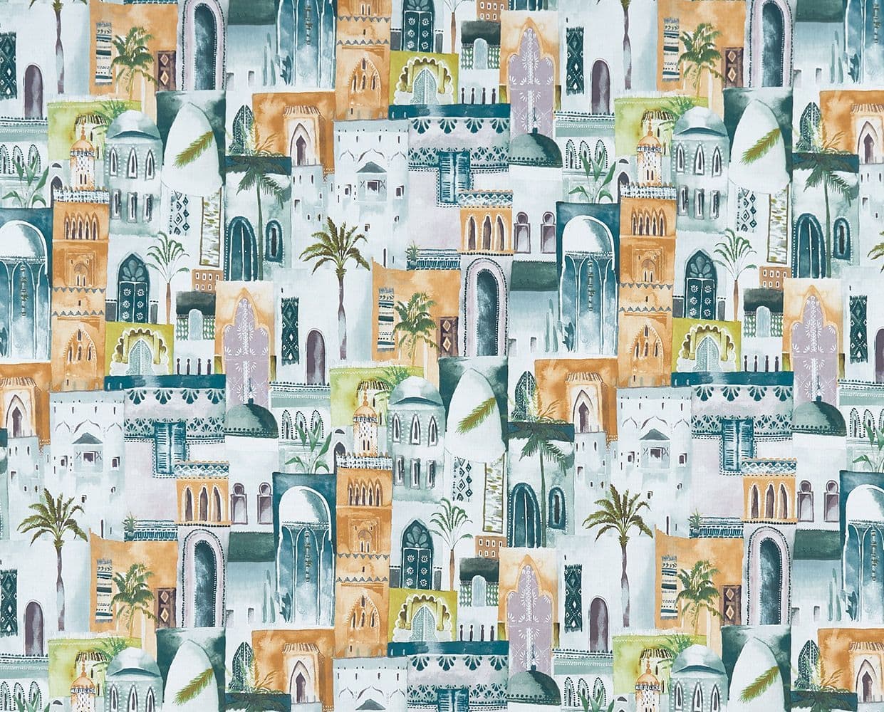 Clarke and Clarke  Marrakech Fabric in Mineral