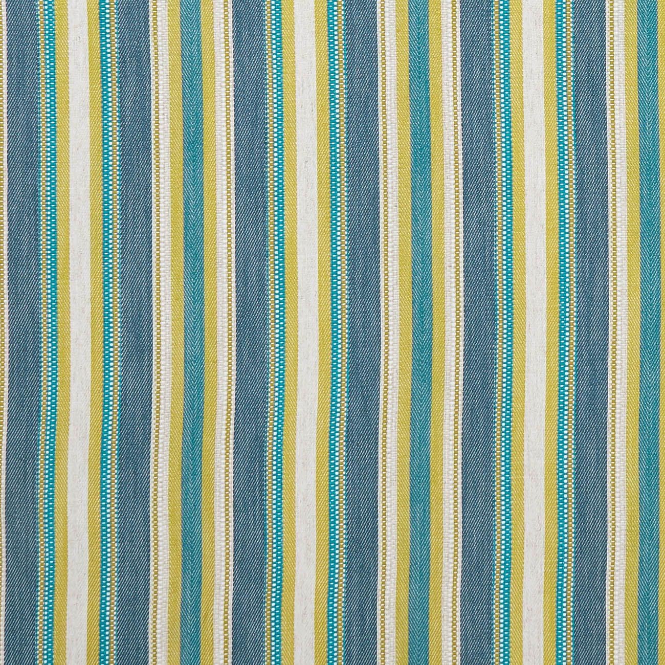 Clarke and Clarke Ziba Fabric in Denim/Chartreuse