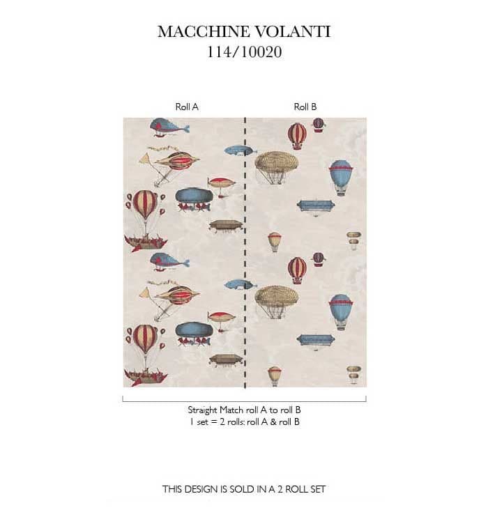Cole & Son Macchine Volanti Wallpaper 114/10020
