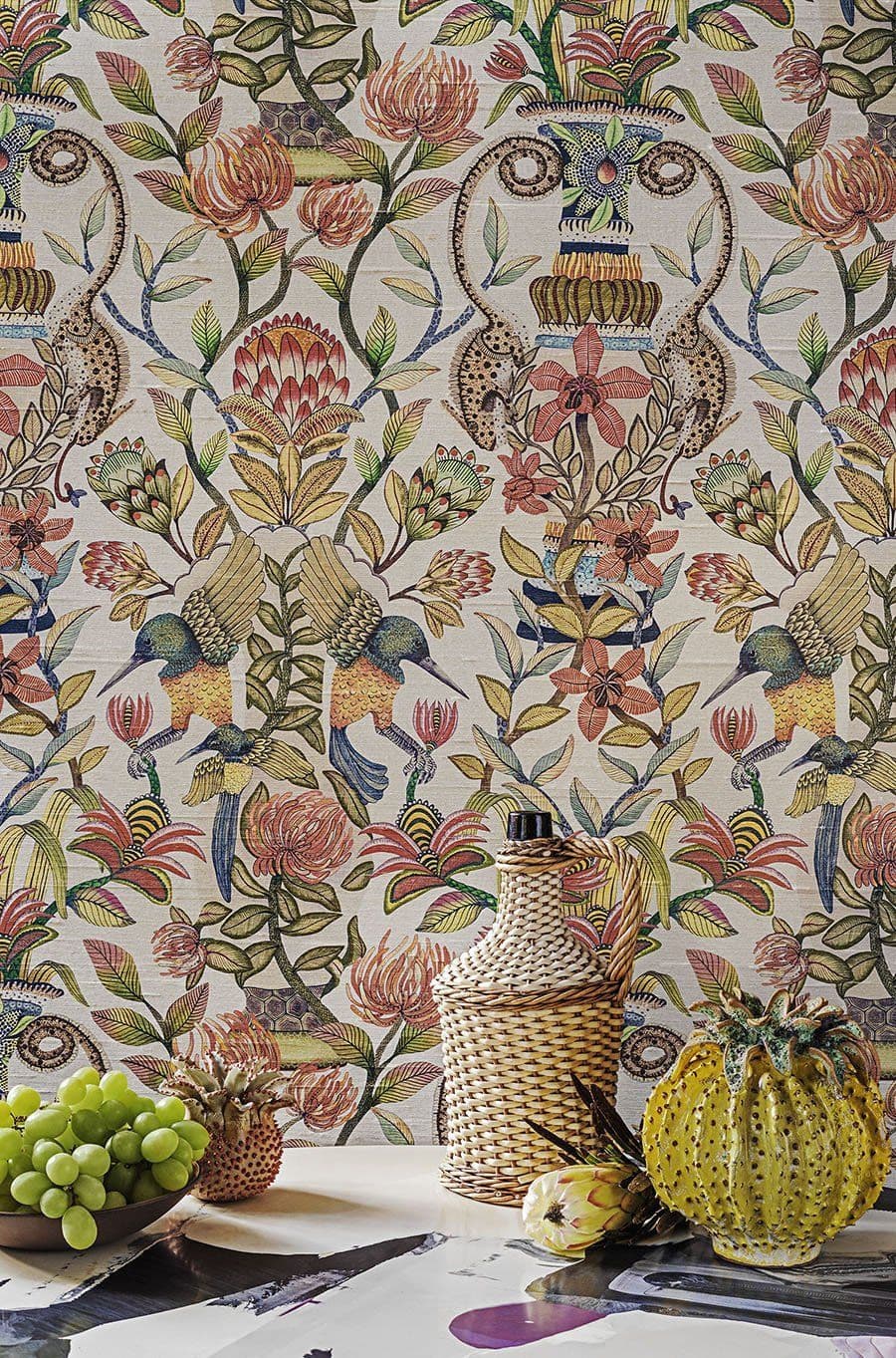 Cole & Son Protea Garden Silk Wallpaper 119/10045