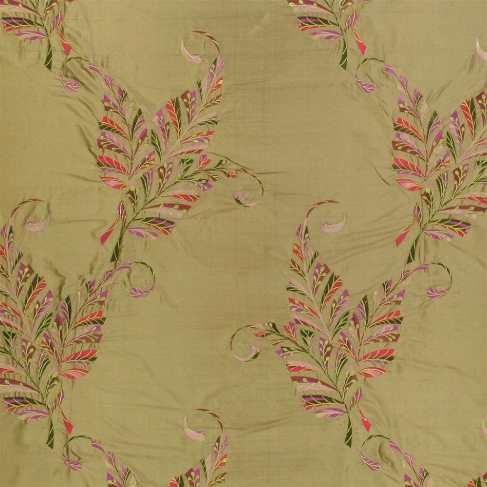 Designers Guild Delacroix Embroidered Silk in Fuchsia