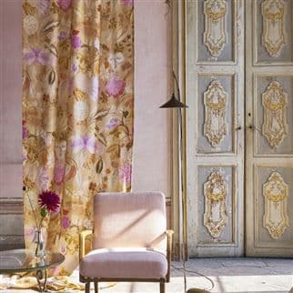 Designers Guild Giradon Fabric in Coral Remnant