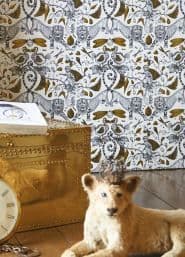 Emma Shipley Extinct Wallpaper in Gold