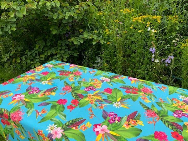 Exotic Garden Outdoor Fabric in Blue