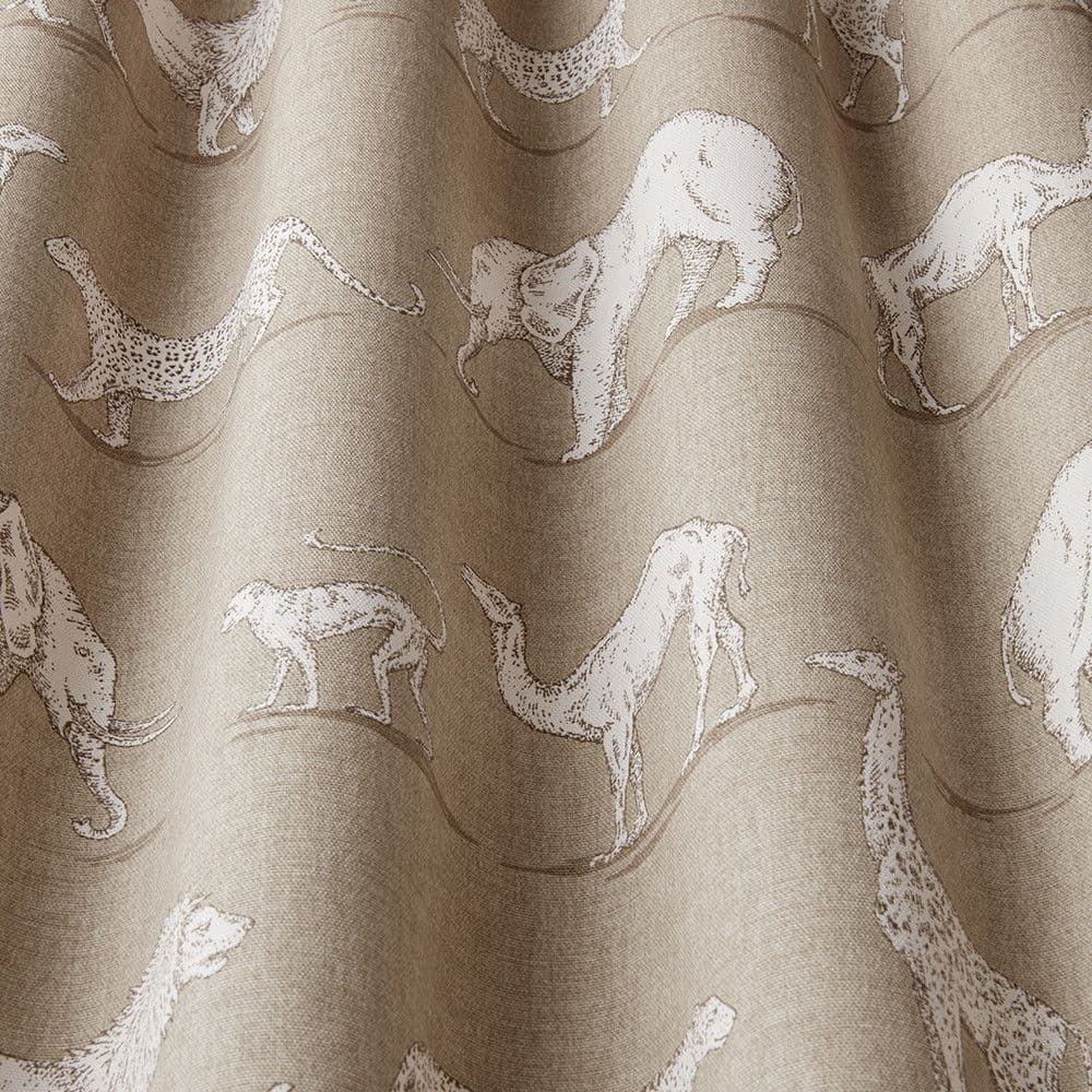 Iliv Prairie Animals Fabric  in Almond