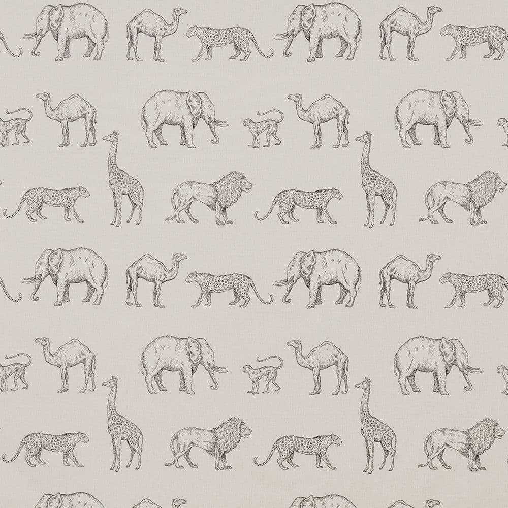 Iliv Prairie Animals Fabric  in Anthracite